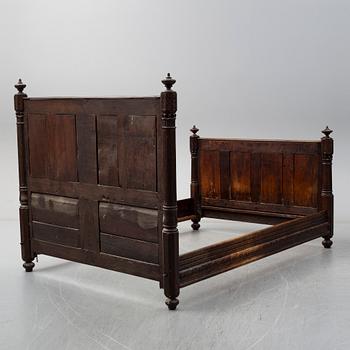 A second half of the 20th century oak bed.