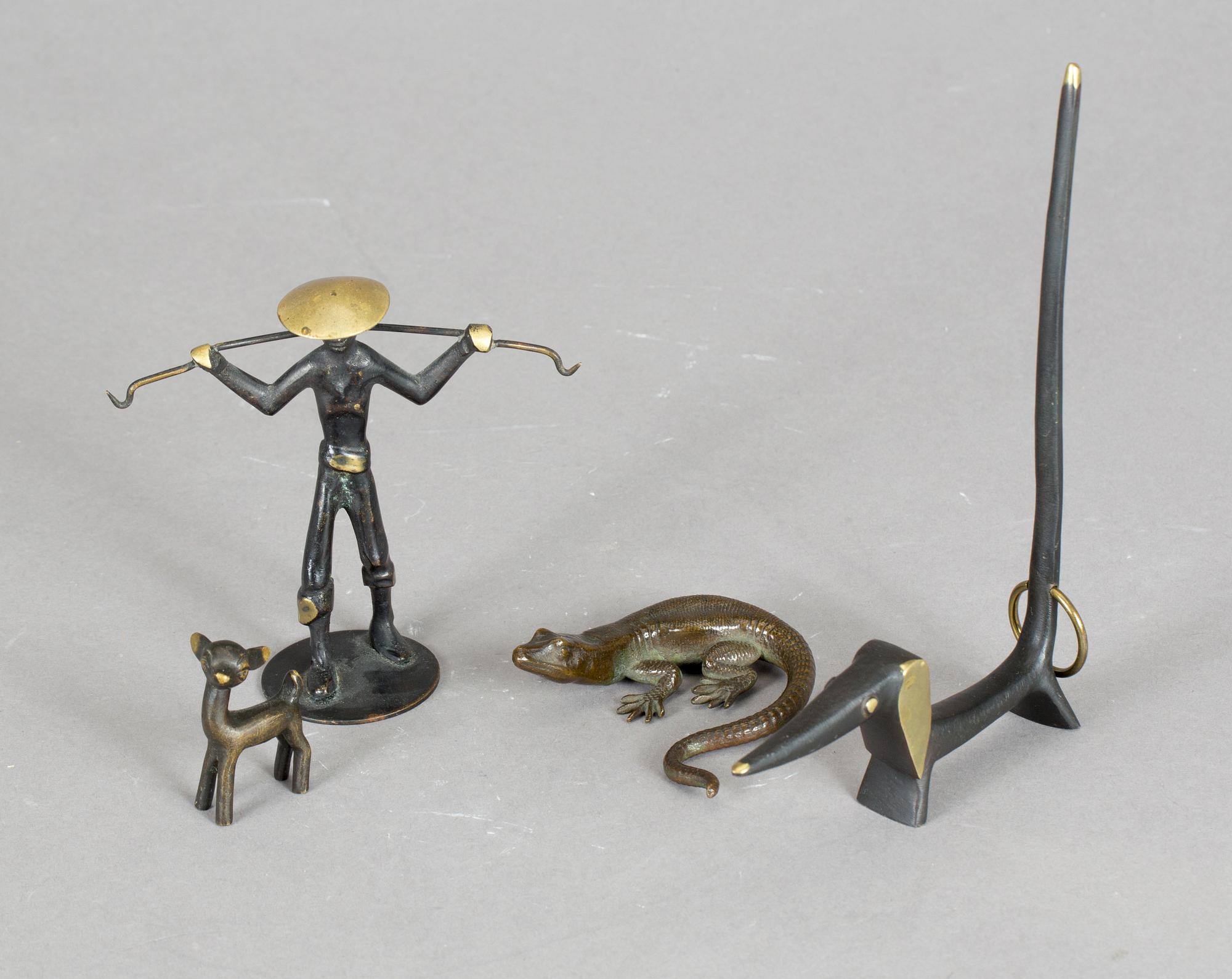 FIGURINER, 4 st, brons, bla H.Baller, Wien. 1900-talets första hälft/mitt.