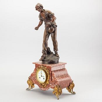 Auguste Moreau, after, Parisian Mantle Clock, ca 1900.