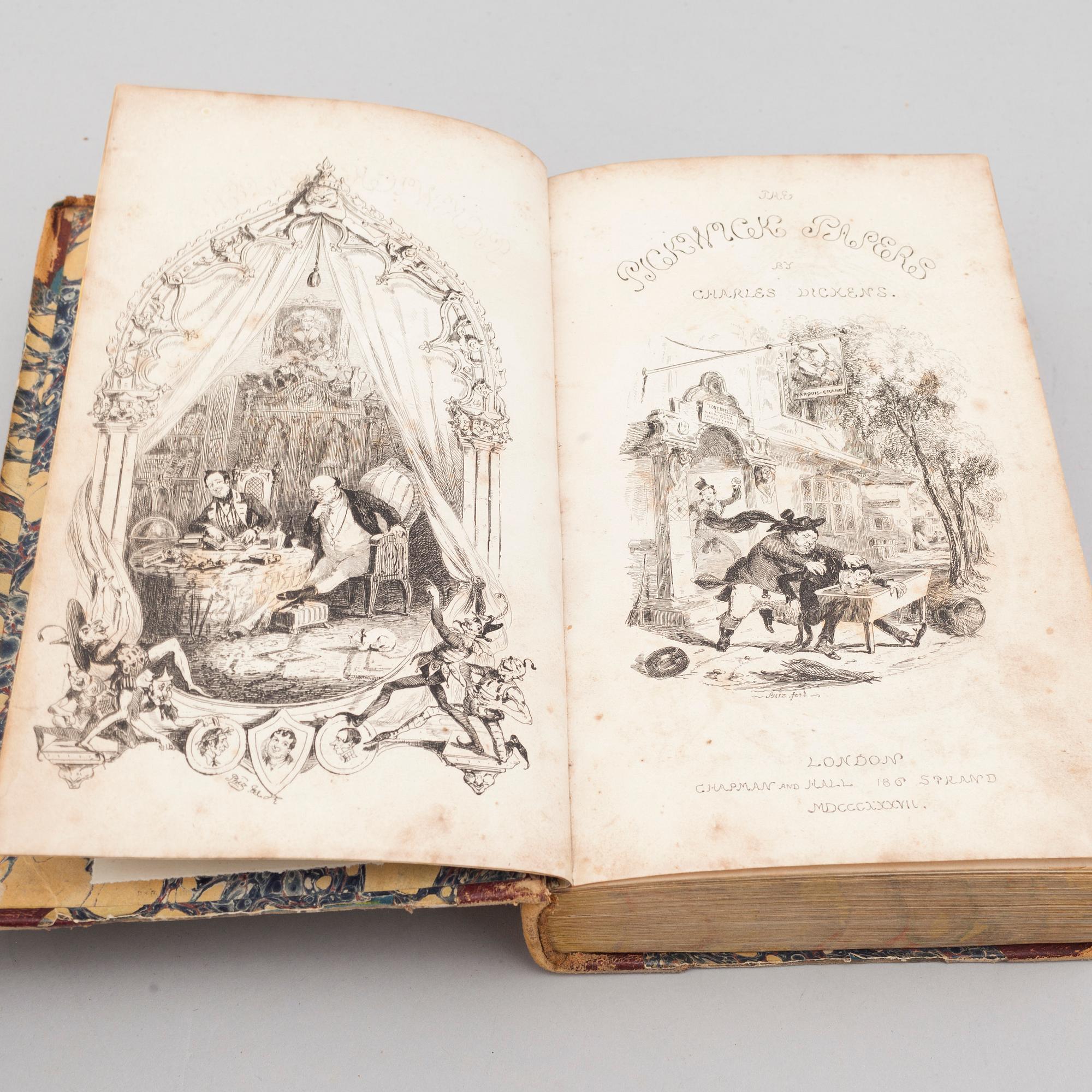 BOOK, First edition of Dickens’ Pickwick Papers, 1837.