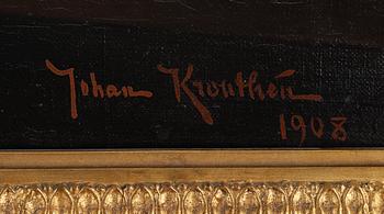 Johan Krouthén, oil on canvas, signed and dated 1908.