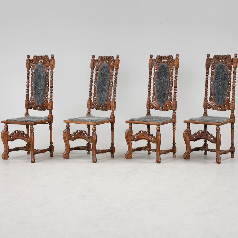 STOLAR, 4 st, barockstil, 1800-tal.