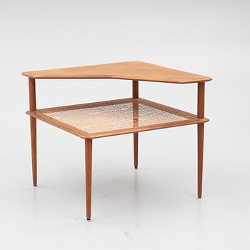 Peter Hvidt & Orla Mølgaard Nielsen, a corner sofa with table, three pieces, 'Minerva', France & Daverkosen, Denmark, 1950s/1960s.