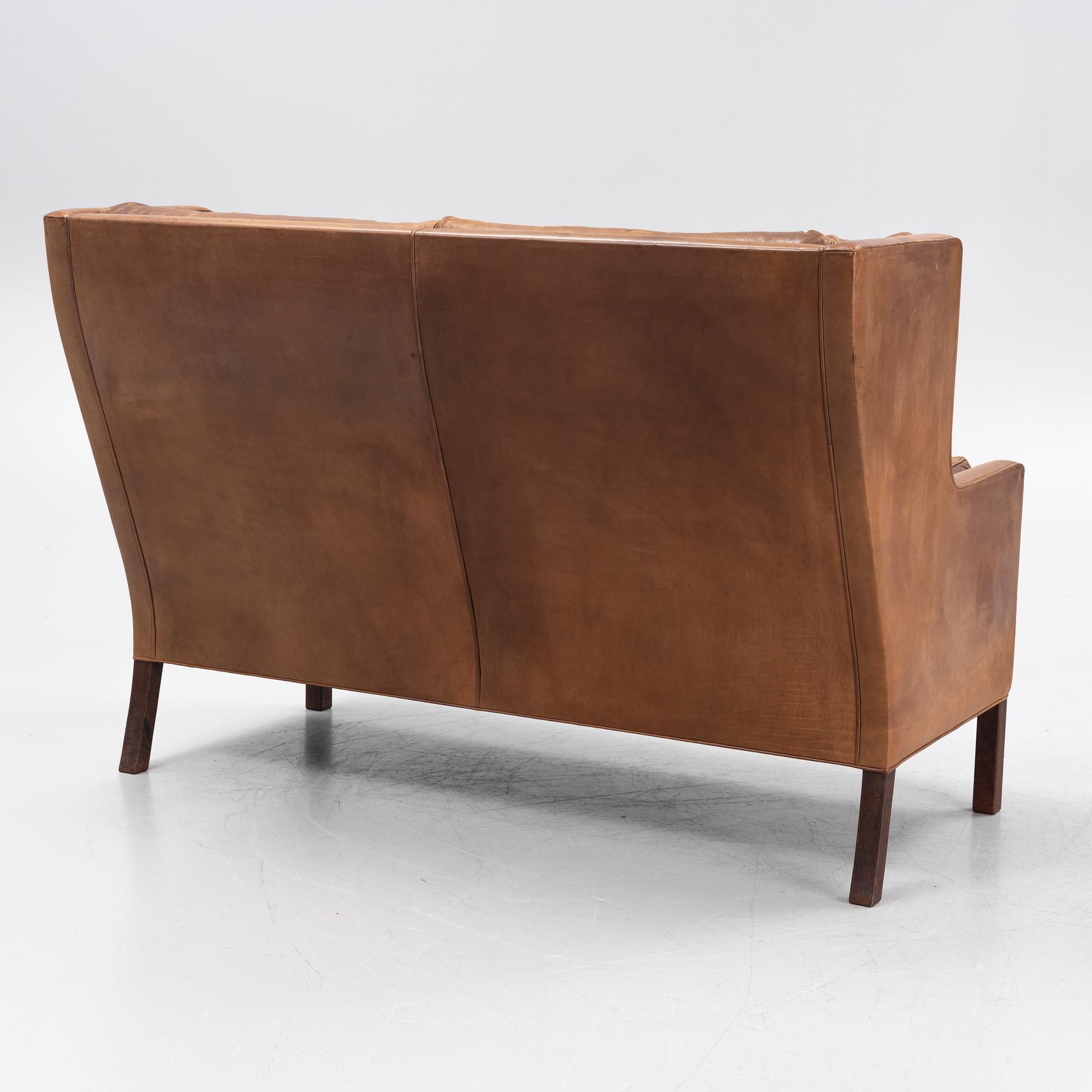 Børge Mogensen, a model 2192 'Kupé' leather sofa, Fredericia Stolefabrik, Denmark.