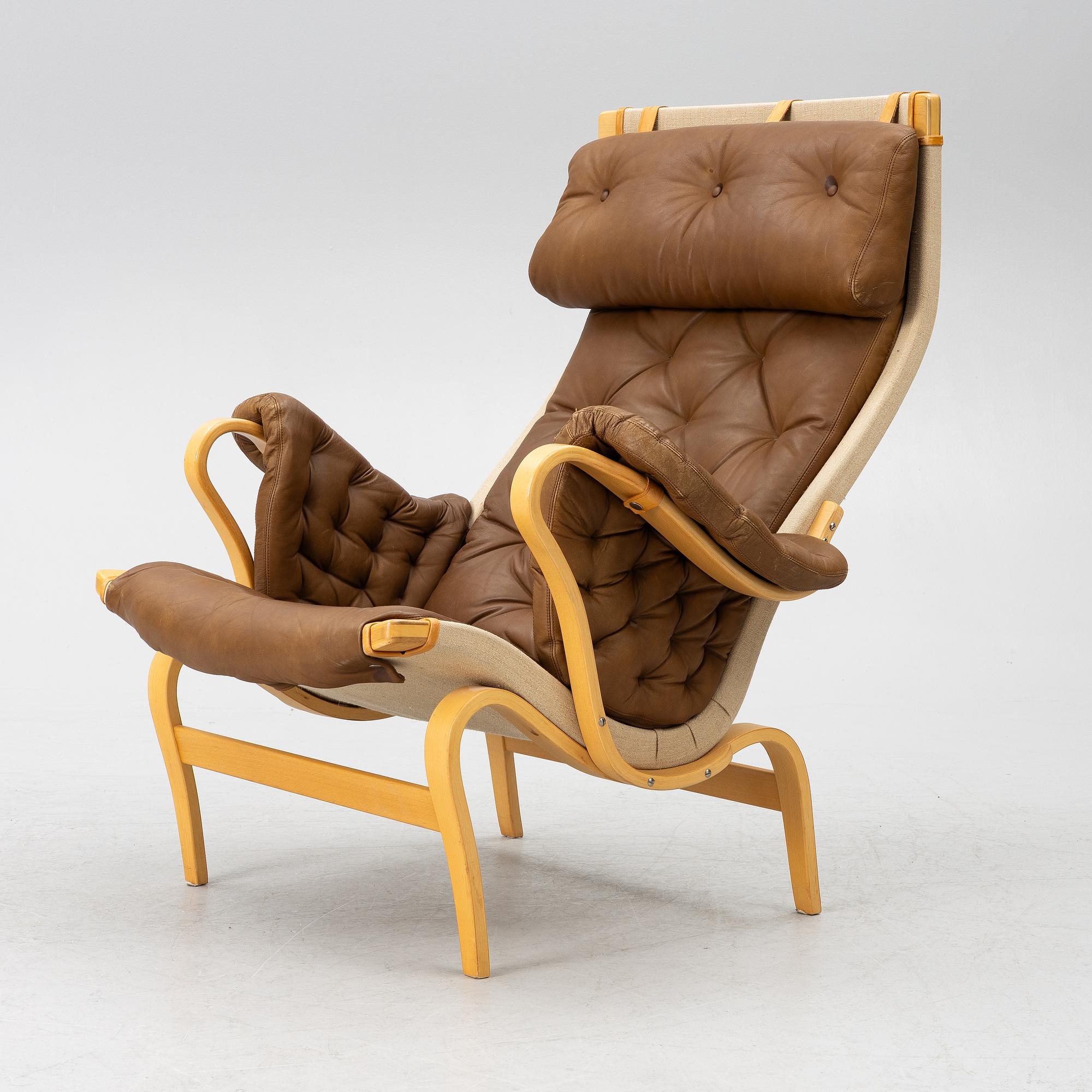 Bruno Mathsson, a 'Pernilla' armchair, Dux, later part of the 20th century.