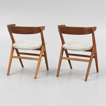 Edmund Jørgensen, six model 4527 chairs, Nakskov, Denmark, mid 20th century.