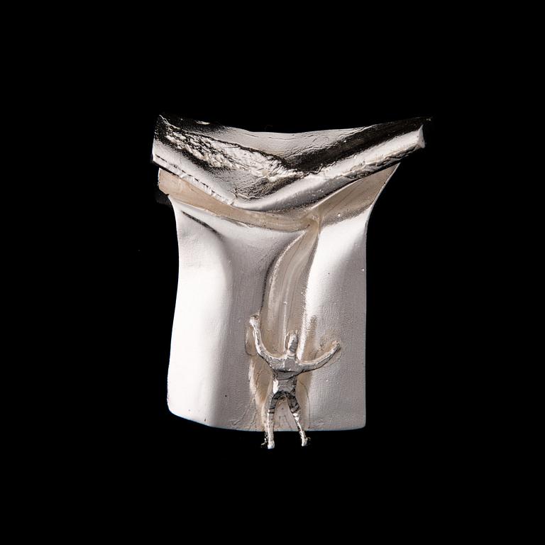 BJÖRN WECKSTRÖM, brooch "On the surface", silver. Lapponia 1969.