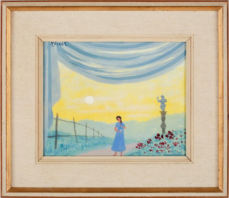 STELLAN MÖRNER, olja på pannå, sign.