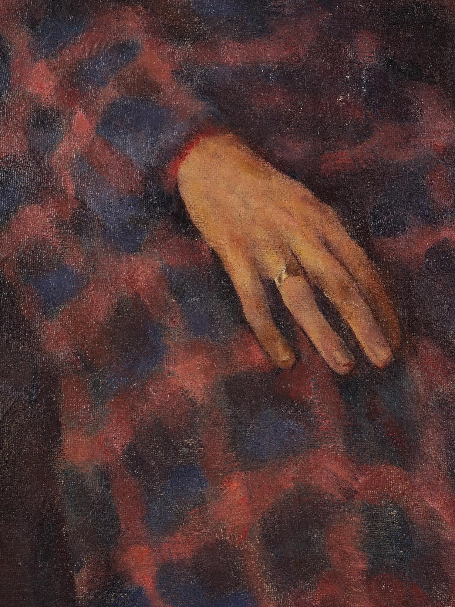 Lotte Laserstein, "Porträtt av en Gentleman i morgonrock (Jascha Golowanjuk)".