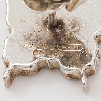 Gucci, A pair of earrings, bracelet, ring and necklace made of sterling silver. Marked Gucci, Made in Italy.