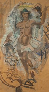 Georg Pauli, akvarell på papper/duk.