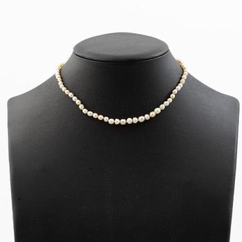 Necklace with pearls. Accompanied by a report from GCS.