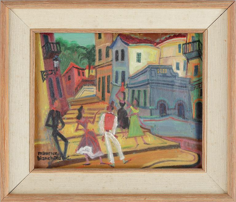 MAURICE BLANCHARD, olja på pannå, signerad.