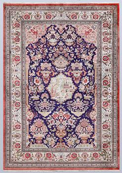 Carpet, Ghom, silk, 150 x 103 cm.