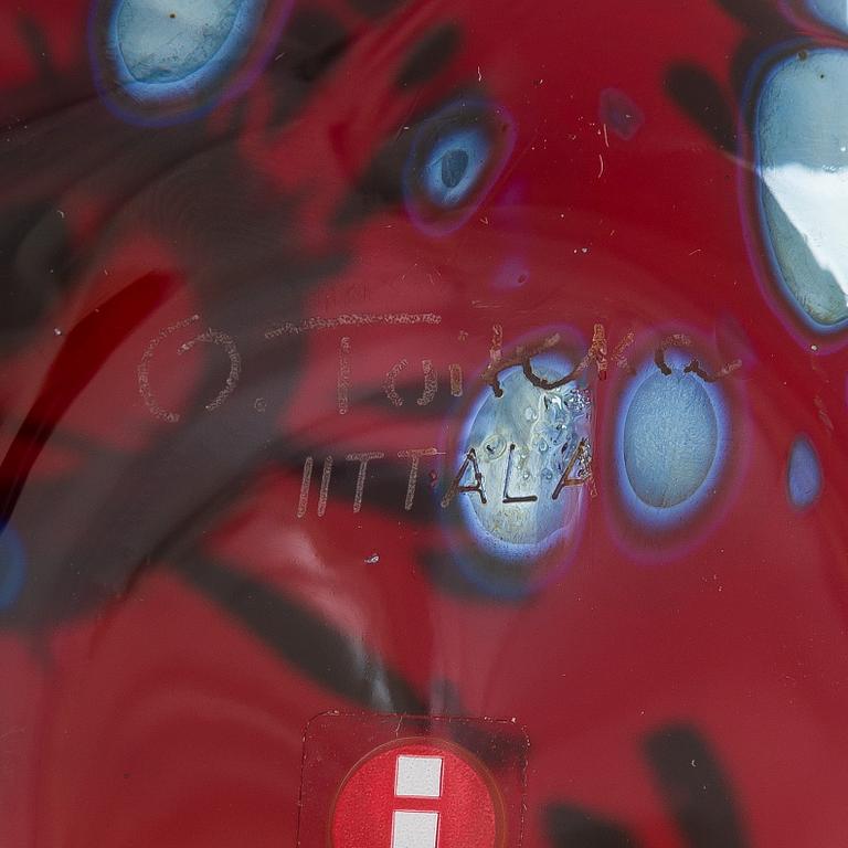 Oiva Toikka, lasilintu, "Rubiinilintu", signeerattu O. Toikka Iittala.