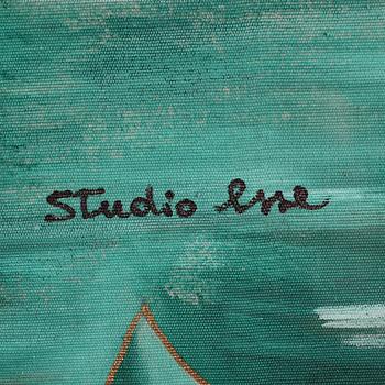OKÄND KONSTNÄR, gouache på siden, signerad Studio Esse.