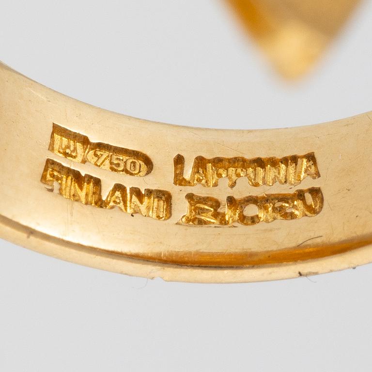 A Björn Weckström ring "Tourmaline river" 18K gold with tourmaline, for Lapponia.