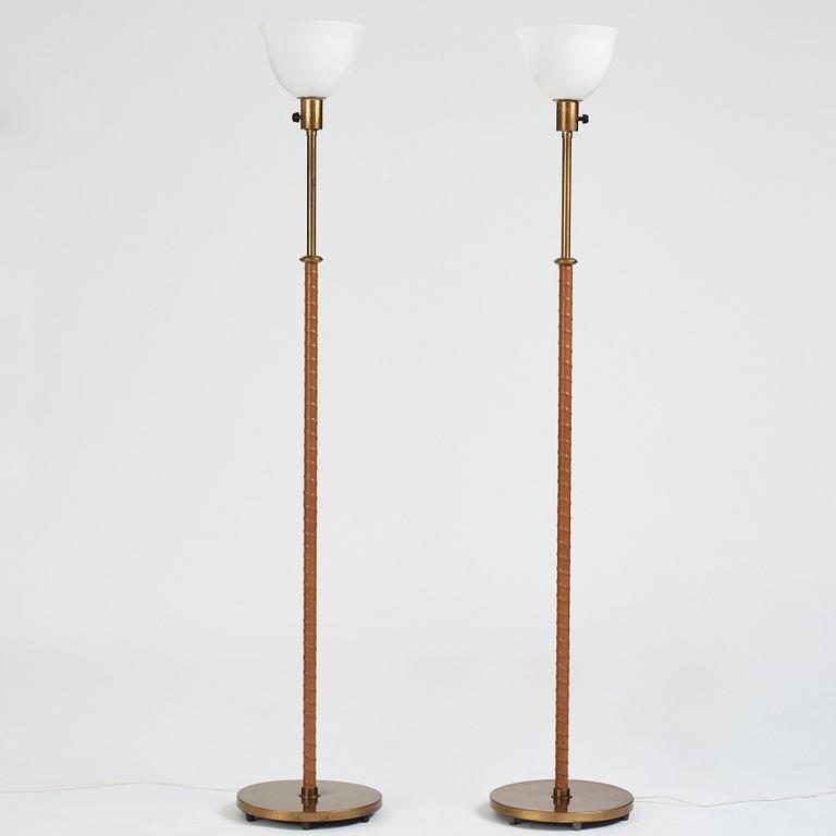 Harald Notini, a pair of floor lamps, model "15242", by Böhlmarks, Sweden 1940-50's.