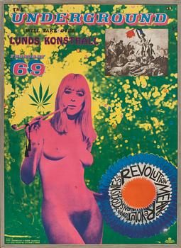 AFFISCH, färgserigrafi. Sture Johannesson, 1968.