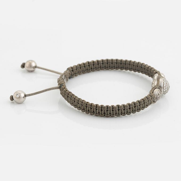 Shamballa brilliant cut diamond bracelet.