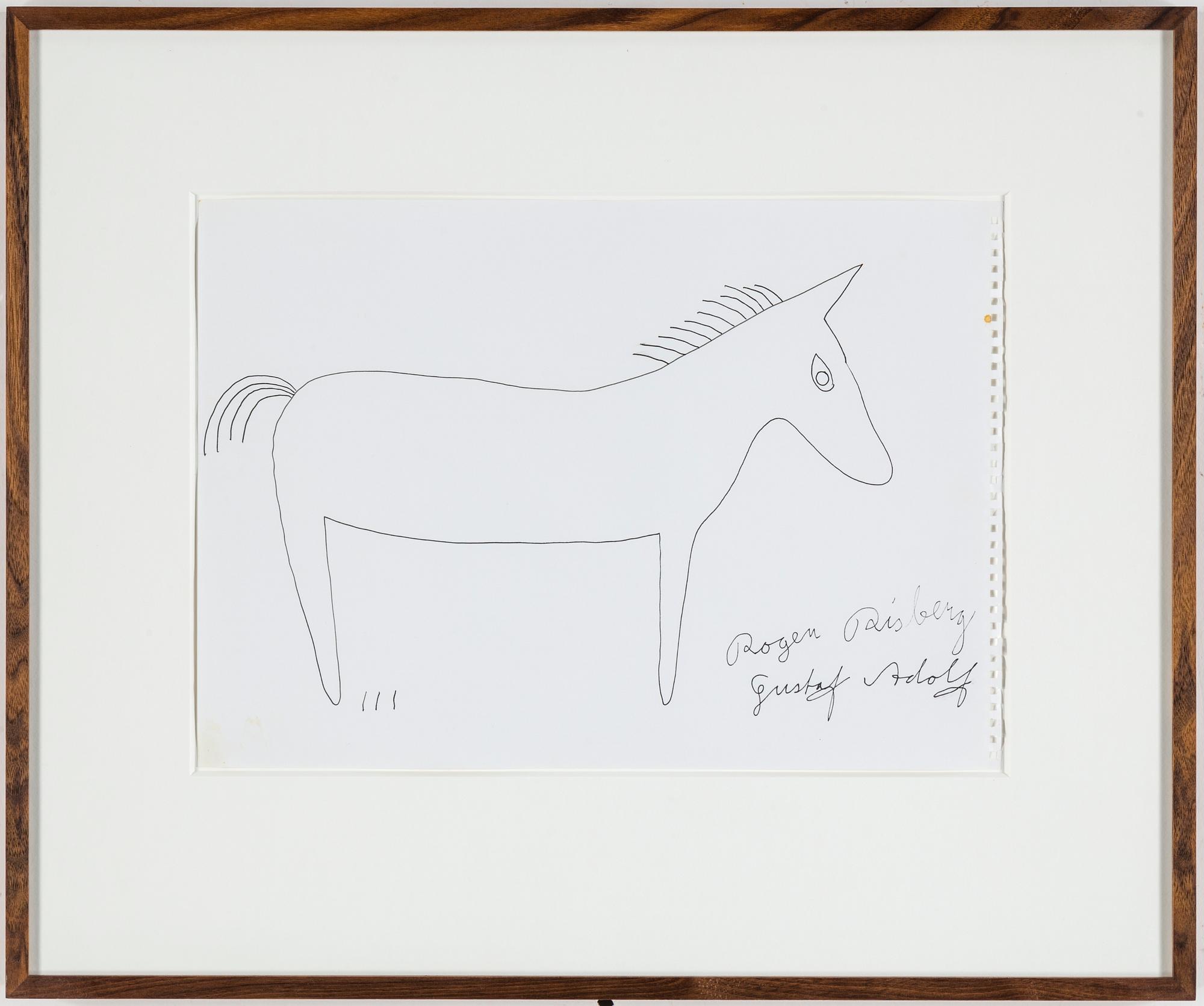 ROGER RISBERG, indian ink on paper, 2005, signed Roger Risberg.