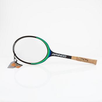 Tennis racket, Signed by Björn Borg. Donnay. Customized Carbonwood, 1982/1983.