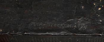 PUCK STOCKLASSA, bemålad gjutmassa, sign o numr 1/4.