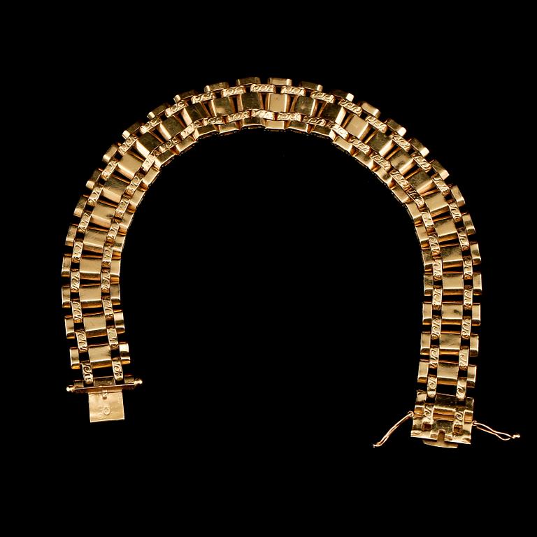 ARMLÄNK, 18k guld, importstämplad. 1900-talets tredje kvartal. Vikt 25 g.