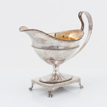 A Gustavian silver sauce boat, Norrköping, Sweden, 1796.