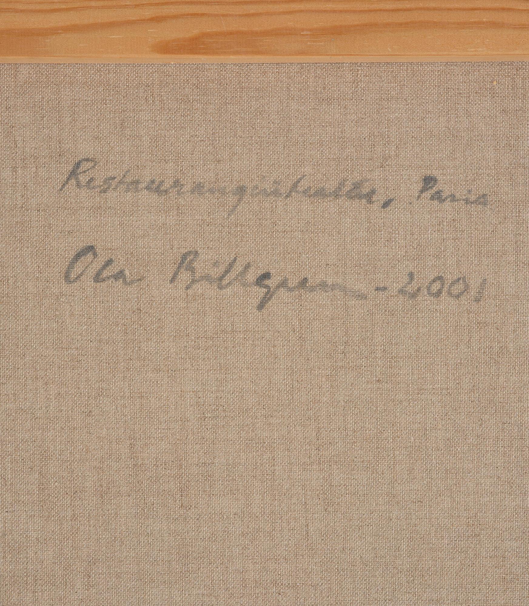 Ola Billgren, "Restauranginteriör, Paris" ("Restaurant, Paris").
