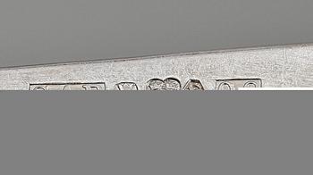 PARTI BESTICK, silver, flertal olika tillverkare, bla Anders Gustaf Carlberg, Eksjö 1877. Tot vikt ca 1190 g.