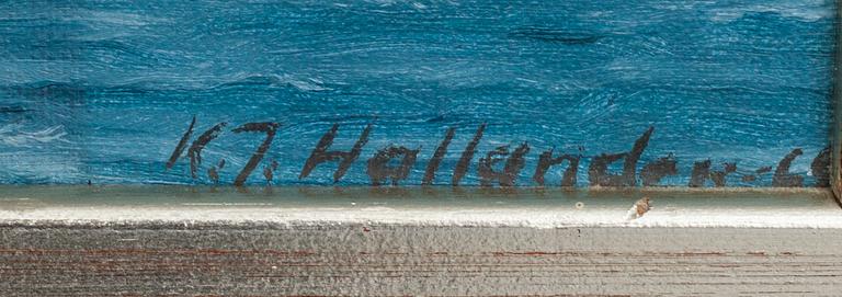 KARL JOHAN HALLANDER, oljemålning, signerad och daterad -69.