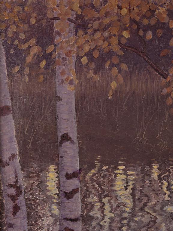 Gustaf Fjæstad, "Skvalpigt vatten i en vik" ("Moving water in a bay").