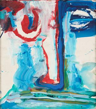 Bengt Lindström, mixed media on paper laid down on canvas, 1960s, estate stamp signed Curt Aspelin verso.