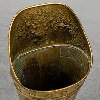 A 19th century brass umbrella stand.