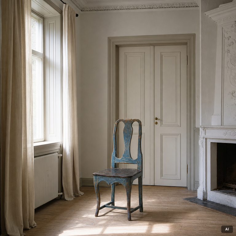 A 19th century  Folk Art chair.