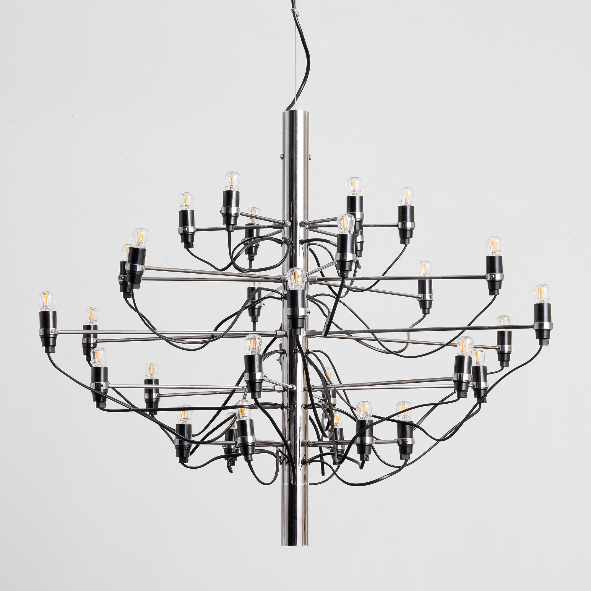 Gino Sarfatti, chandelier, model 2097/30, Flos, Italy.