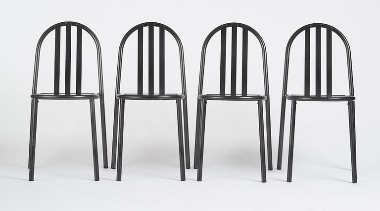 Robert Mallet-Stevens, a set of eight chairs, model '222', edition Andrée Putman, Ecart Paris, 1980s.