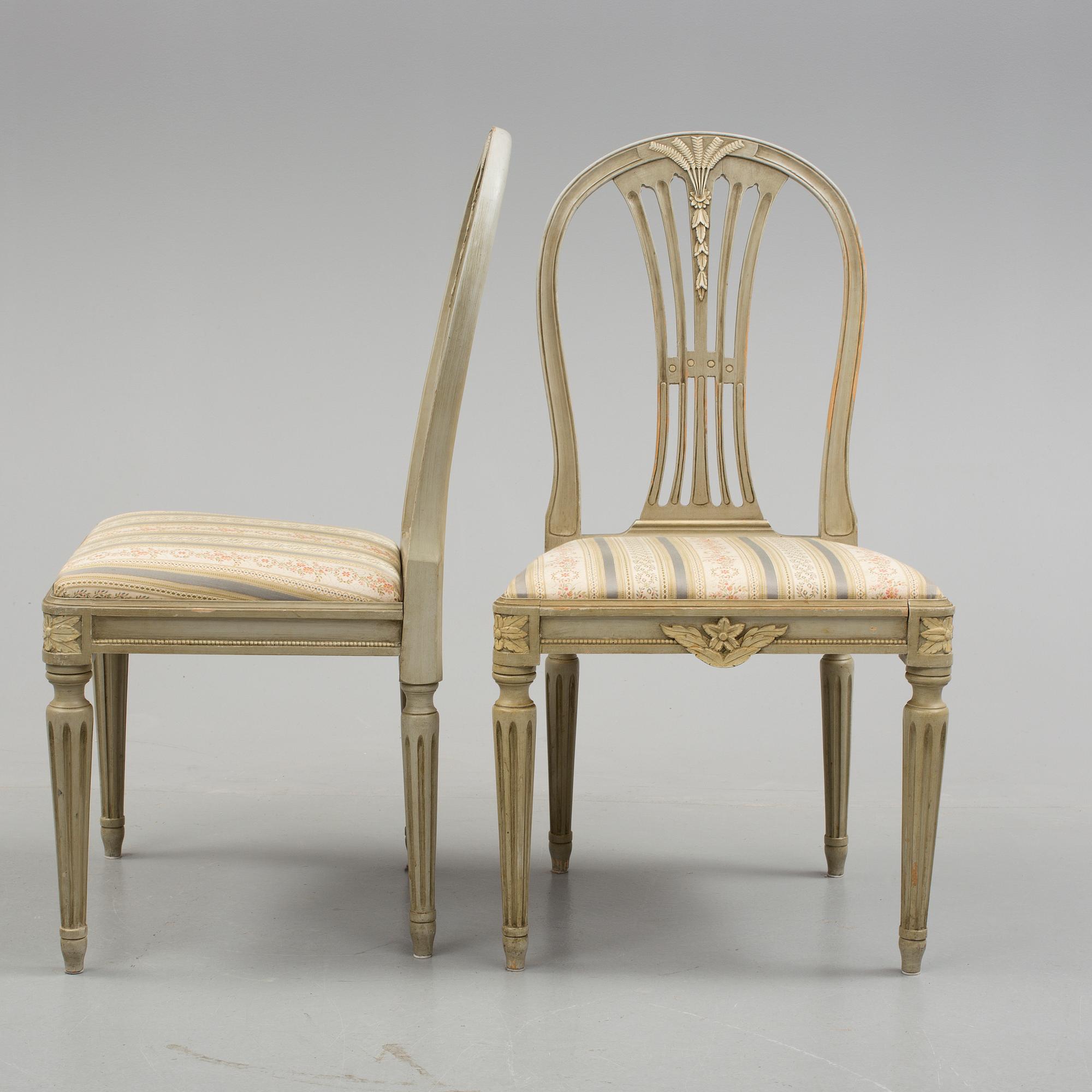 STOLAR, 8 st, Gustaviansk stil, 1900-talets första hälft.