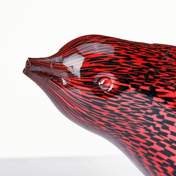 Tyra Lundgren, & Paolo Venini, a "Murrine" swallow /rondine, Venini, Murano, Italy.