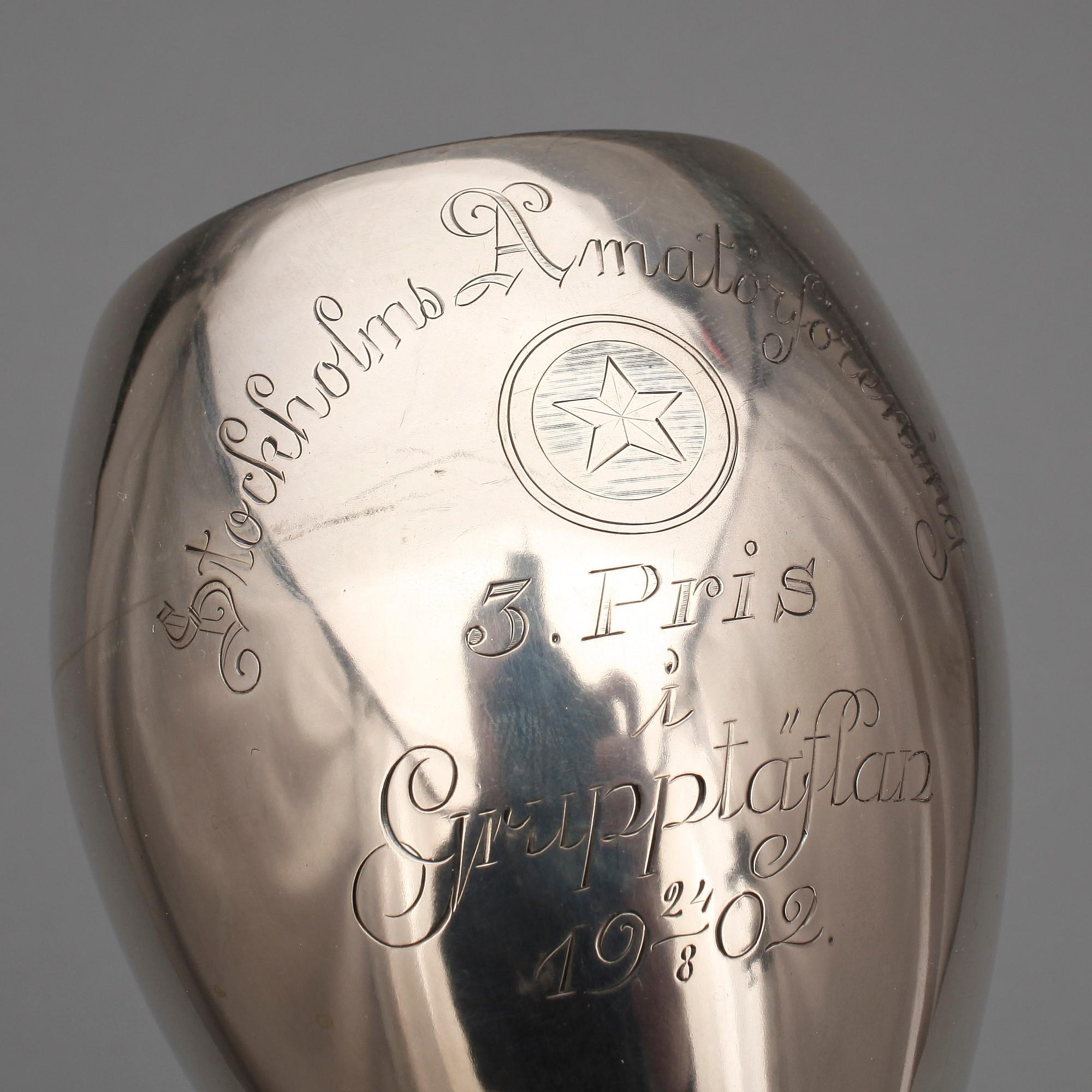 PARTI SILVER,  3 delar, bla C G Hallberg, Stockholm. Totalvikt: 728 gram.