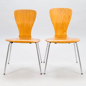 TAPIO WIRKKALA, a set of four mid 20th century 'Nikke' charis for Asko Finland.