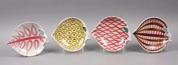 FAT, 4 st, fajans, Stig Lindberg, Gustavsberg, 1940-50-tal.
