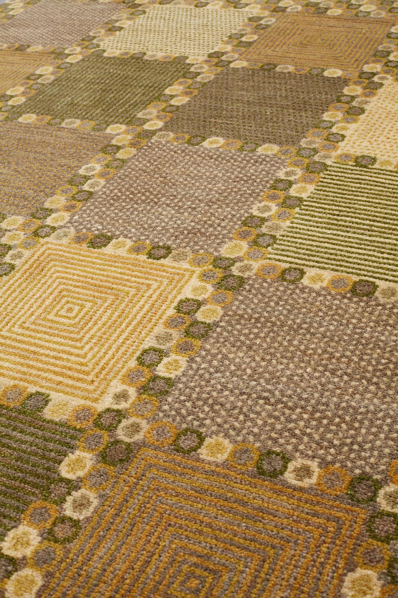 Barbro Nilsson, A CARPET, "Gråingen" probably, knotted pile, ca 223 x 144,5 cm, signed AB MMF BN.