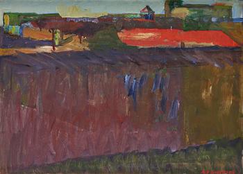 245. Alf Lindberg, View over rooftops.