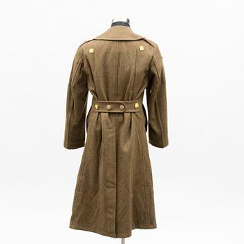 A replica US WWII miltary overcoat.