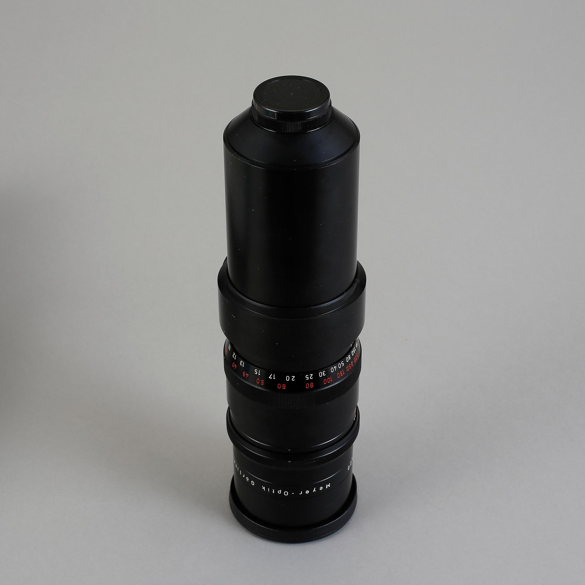 OBJEKTIV, Meyer Optik Görlitz Telemegor 1:5.5/400. Nr 3246905. Tyskland, 1900-talets andra hälft.