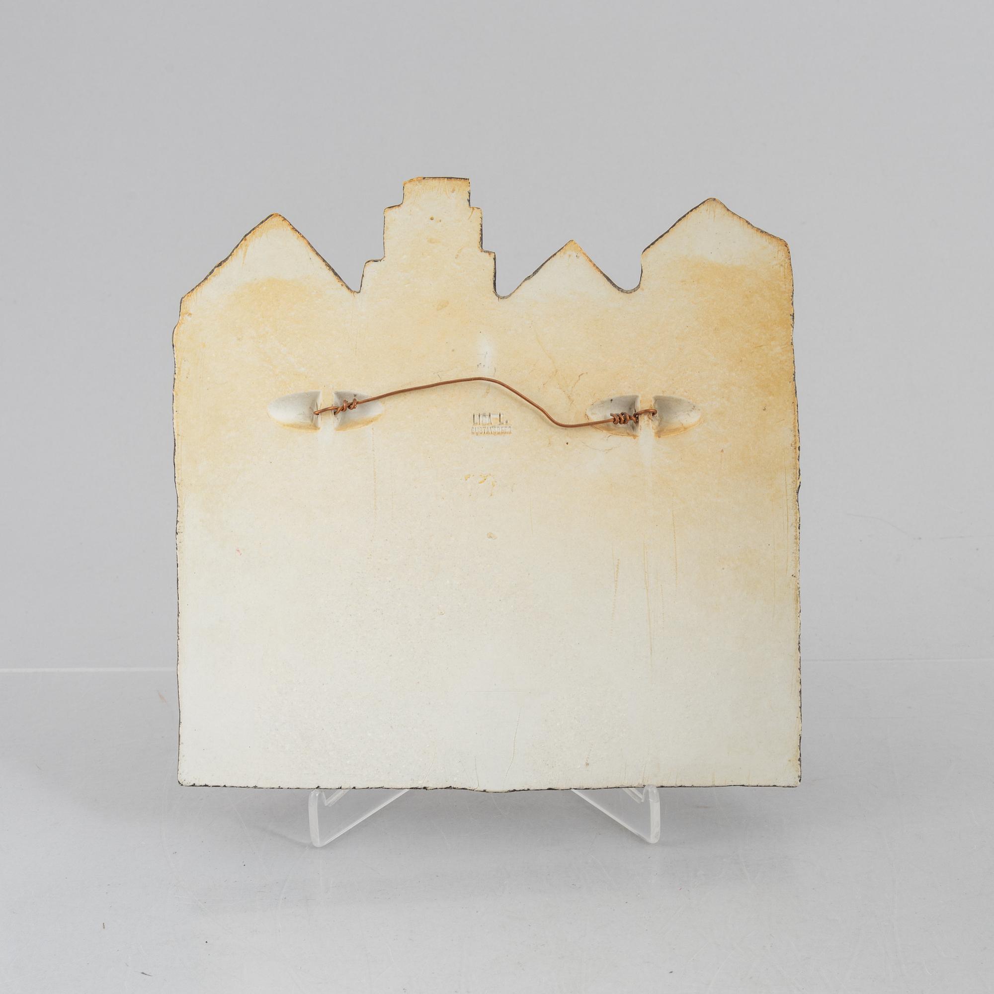 Lisa Larson, three wall reliefs, Gustavsberg.