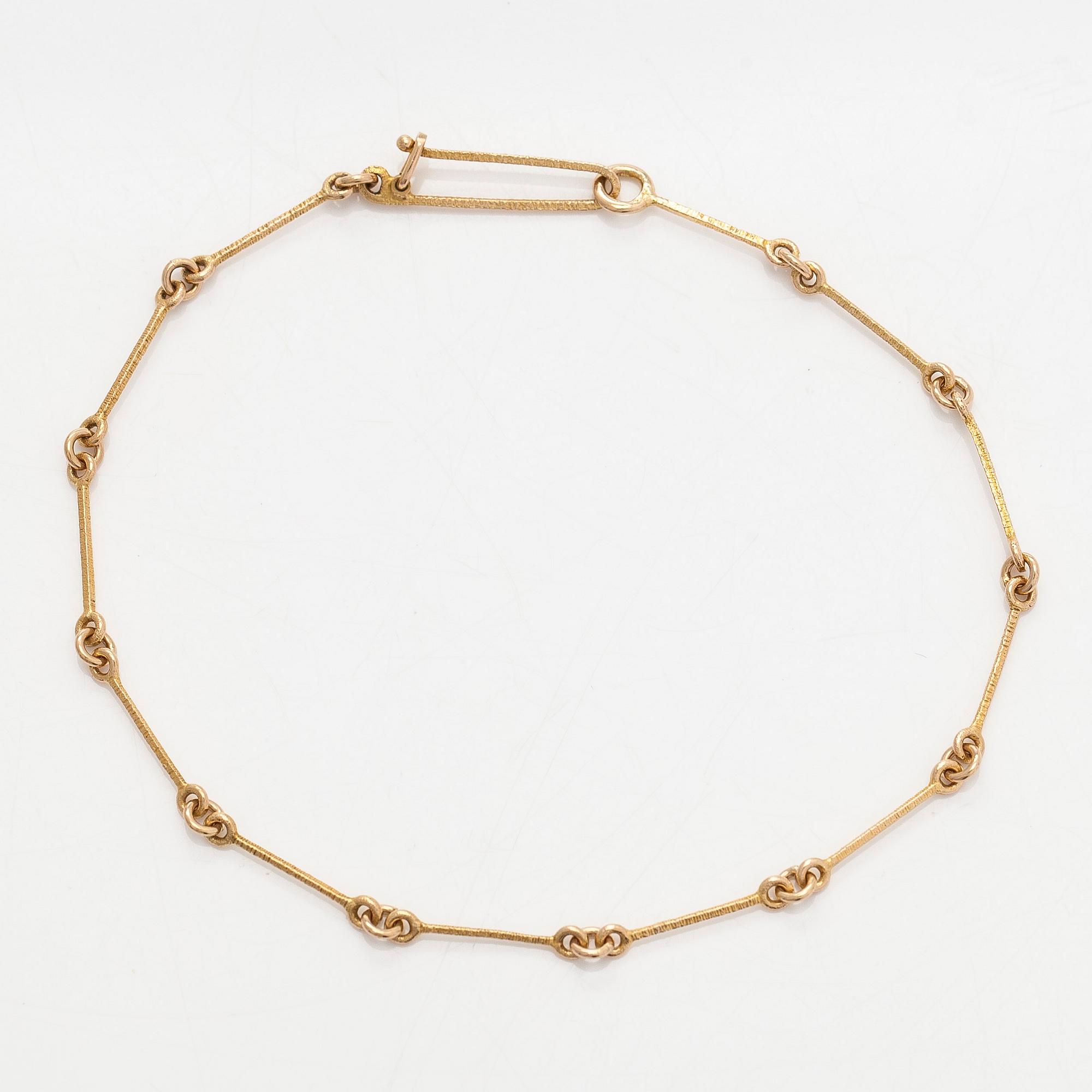 Björn Weckström, a 14K gold bracelet. Lapponia 1979.