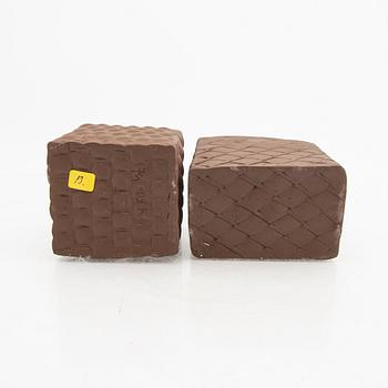 Signe Persson-Melin, a set of two signed and dated  02 earthenware bowls.